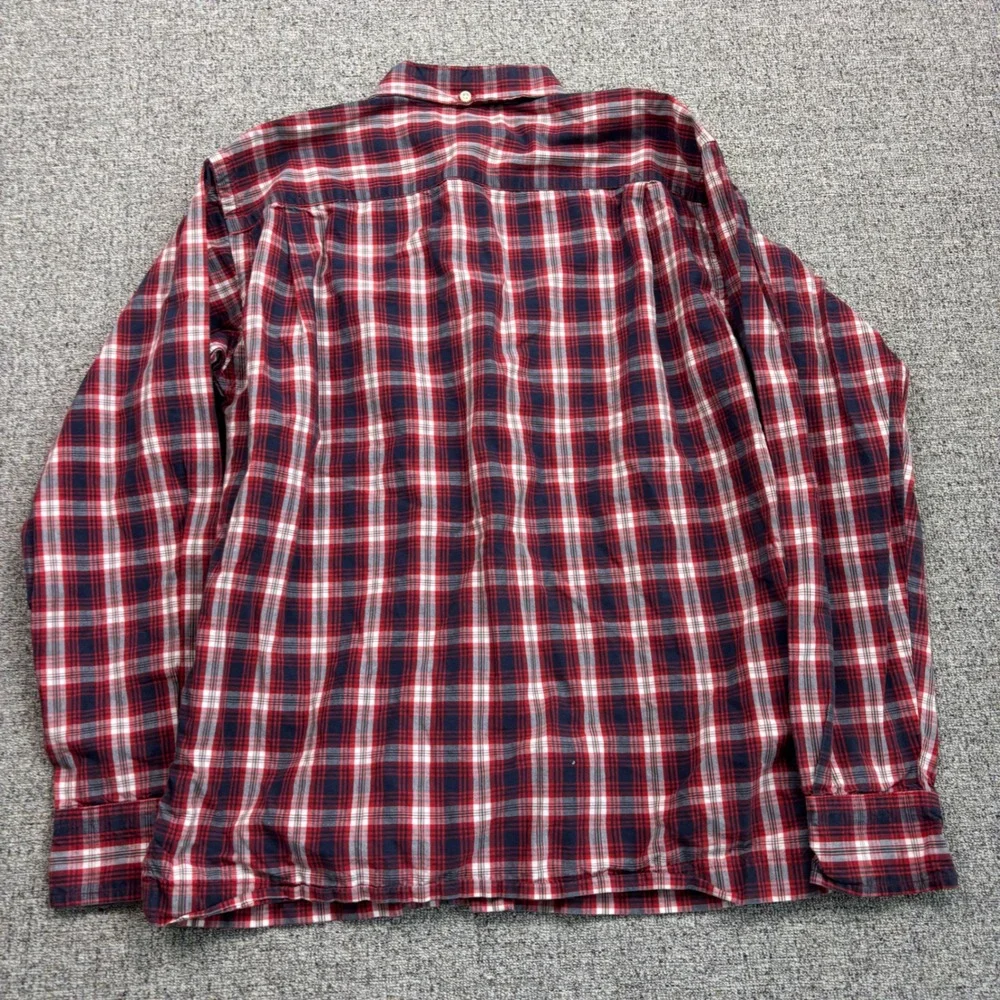 Ralph‎ Lauren Kids Red Navy Blue Plaid Button Down Shirt Size S Cotton Pony Logo